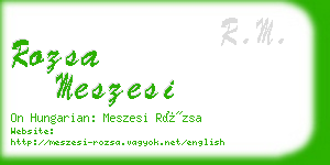 rozsa meszesi business card